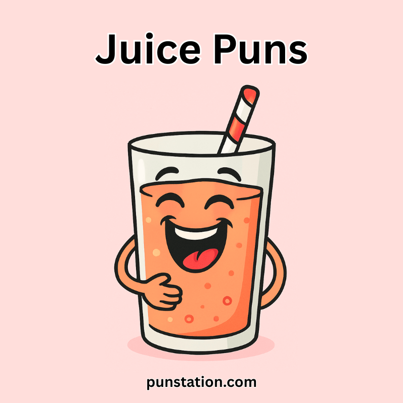 Funny Cartoon Juice Laughing - Juice Puns