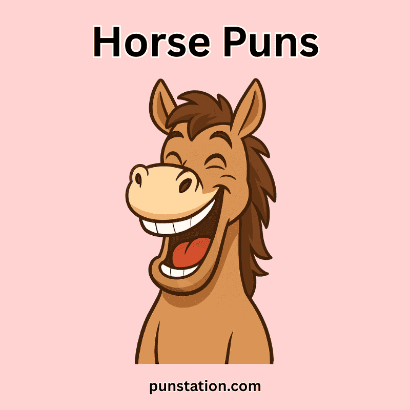 Cartoon Horse Laugh Out Laud Wuth Text Horse Puns