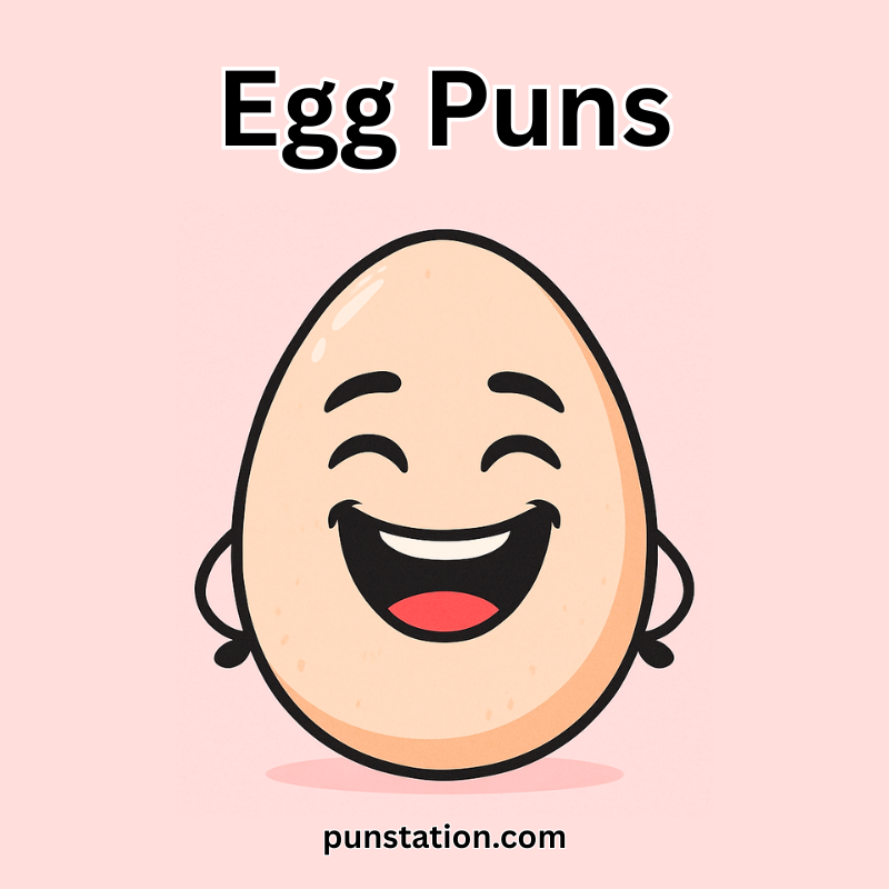 cartoon egg laughing at egg puns