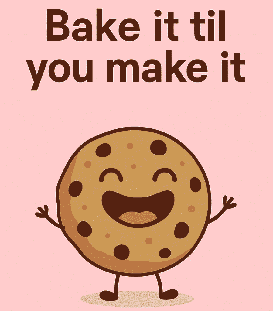 Funny Cartoon Cookie with pun