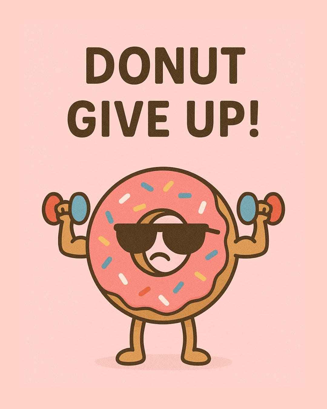 Pun card: Donut Give Up
