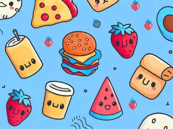 Illustration representing food puns