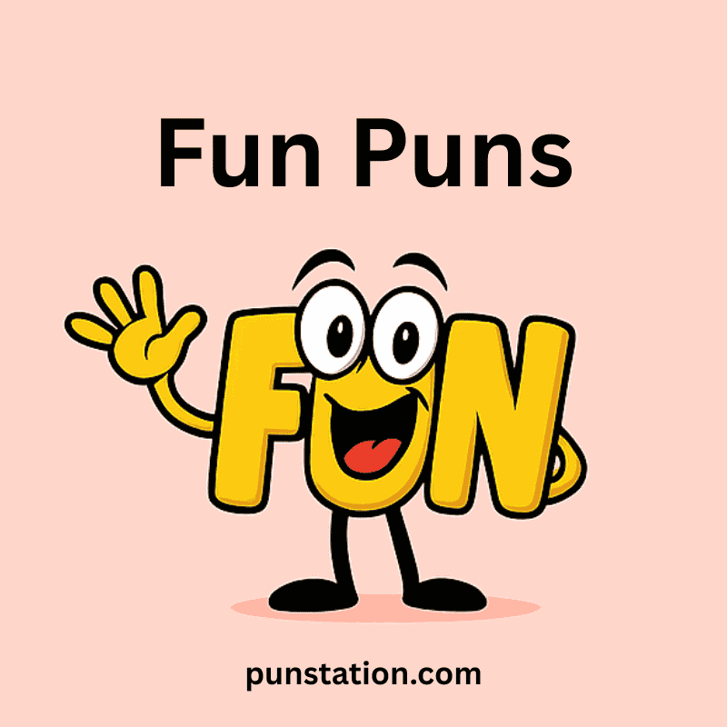 Fun Text cartoon doing Hello under text fun pun