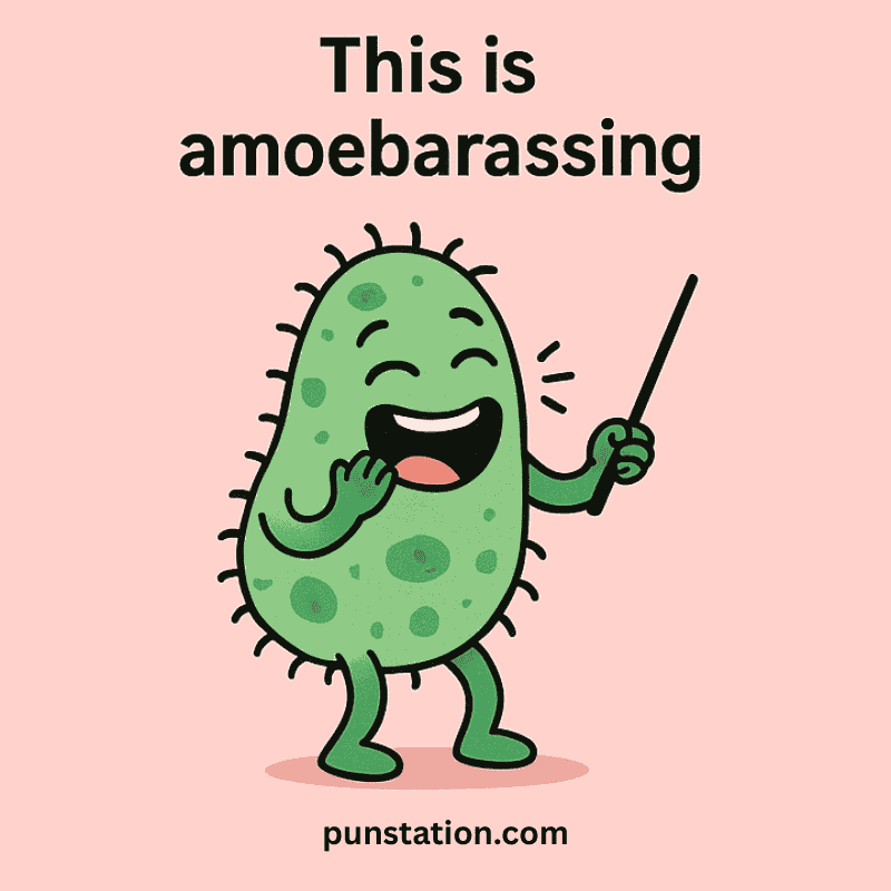 Funny biology cartoon lauging under biology Short Pun