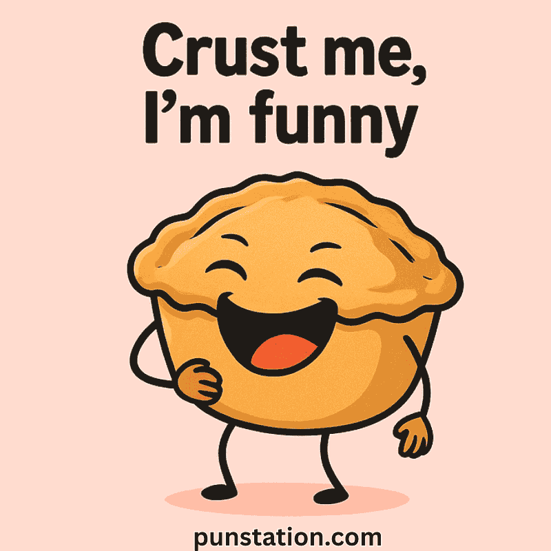 Cartoon Pie Laughing With Funniest Pie Pun