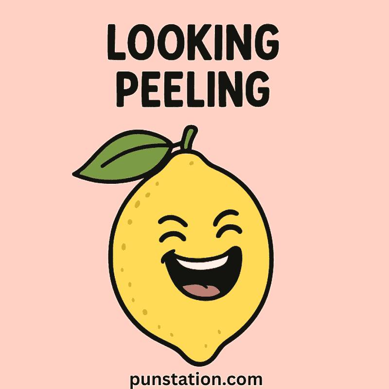 Funny Cartoon Lemon With Punny Text
