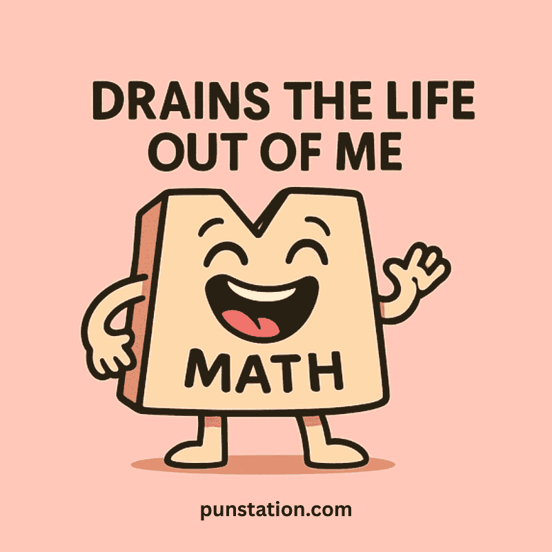 Math cartoon laughing undrer short pun