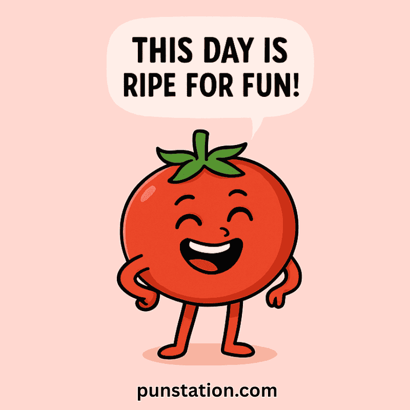 Tomato vector cartoon laughing with short funny text
