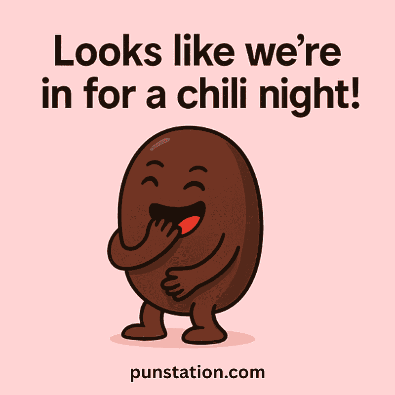 Shy Cartoon Bean Laugh With Short bean pun