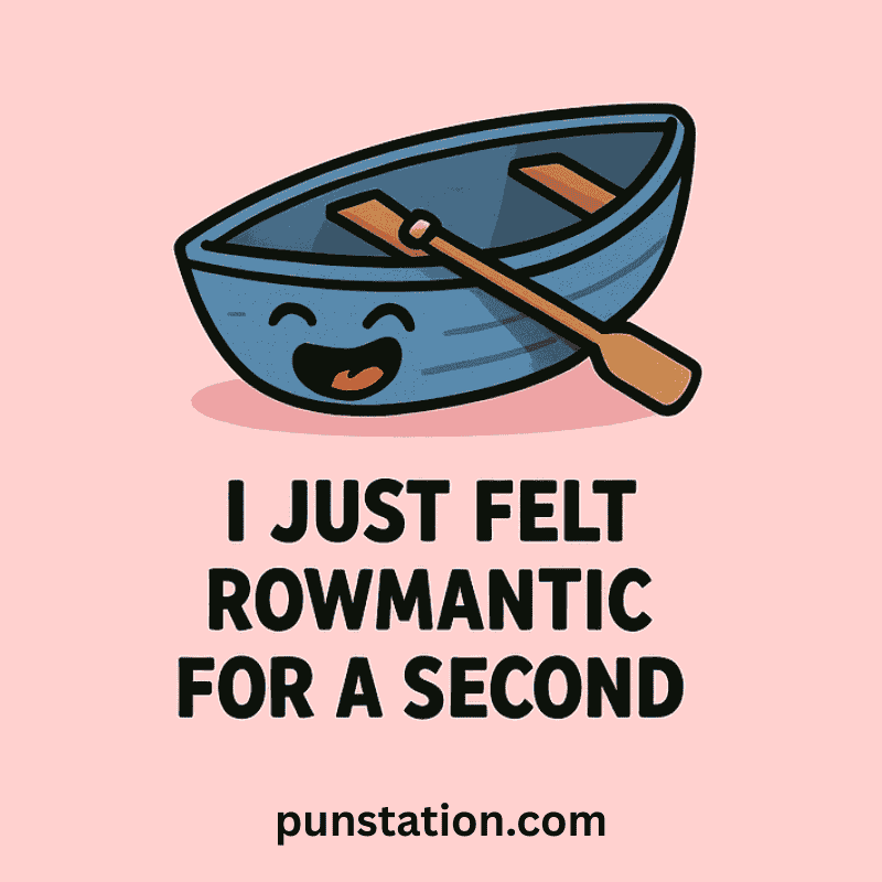 a cartoon of boat laughing with short boat pun