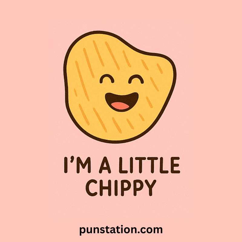 Funny chips cartoon laughing with chip puns