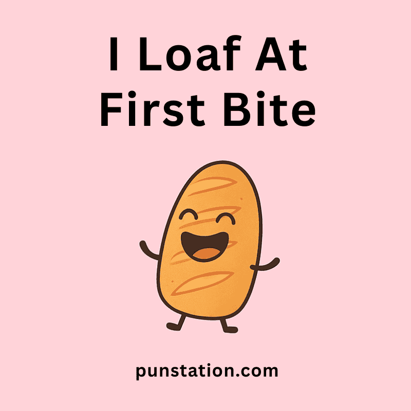 Soudough cartoon is laughing with short pun