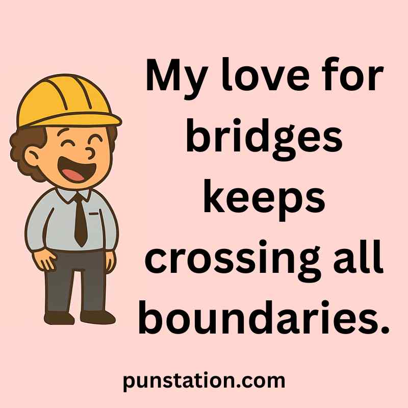 A cartoon of Engineer is laughing with funnies pun