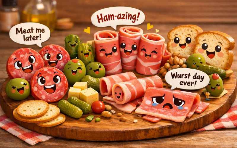 Meat & Cured Delights Charcuterie Puns