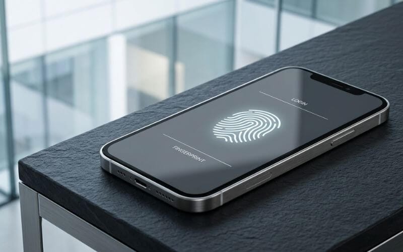 A secure smartphone login gateway representing how employers control access to the Allocate Loop platform.