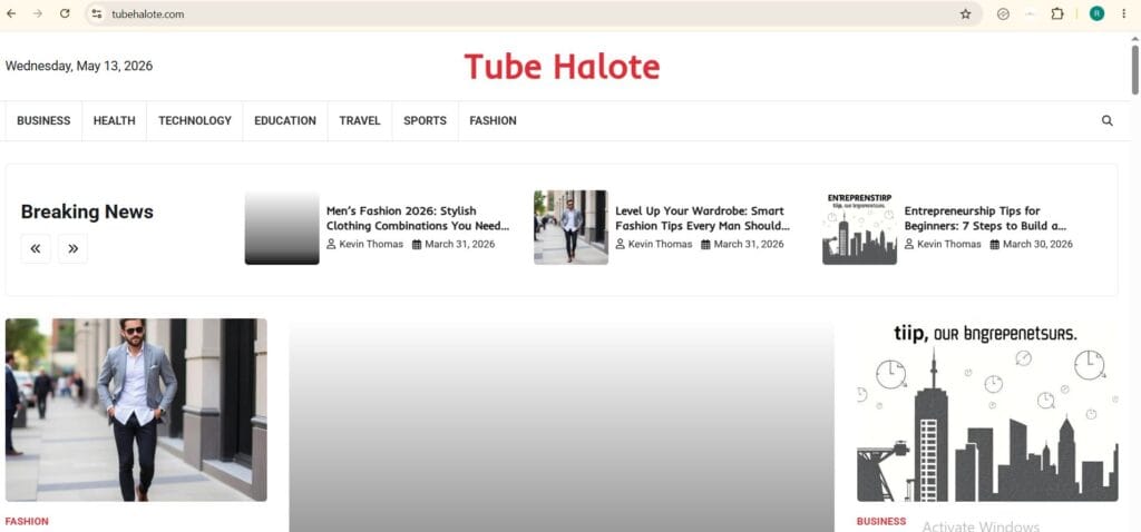 Tubehalote homepage audit May 2026