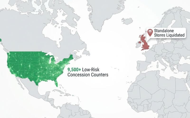 Retail strategy map explaining the Claire's Accessories UK vs US business model outcomes.