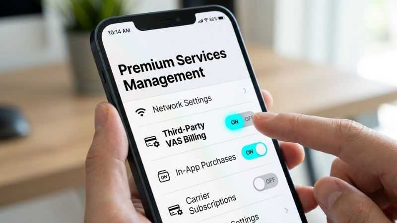 Disabling the premium third-party billing toggle to cancel game Mopfell78 charges.