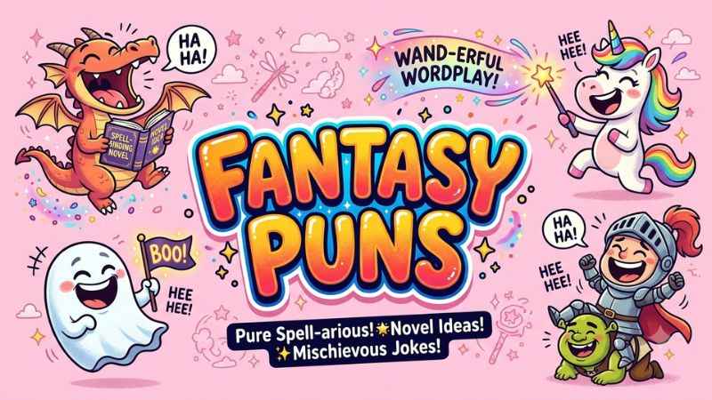 Fantasy puns illustration