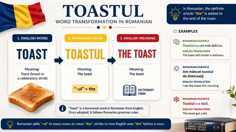 Toastul Romanian word meaning and origin explanation
