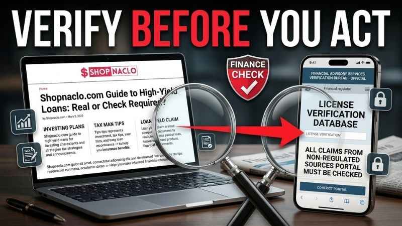Checking Shopnaclo .com financial information against an official source