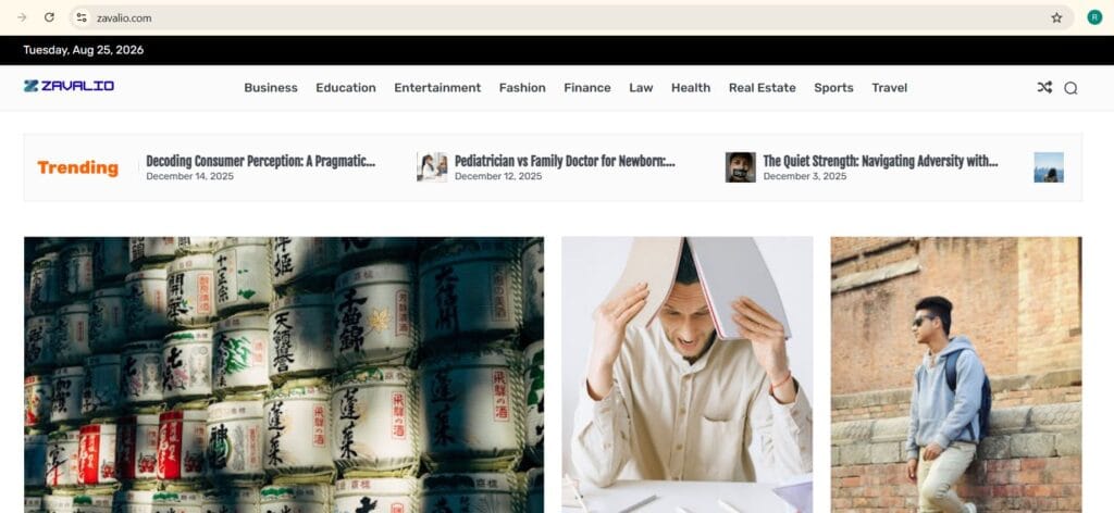 zavalio com homepage screenshot