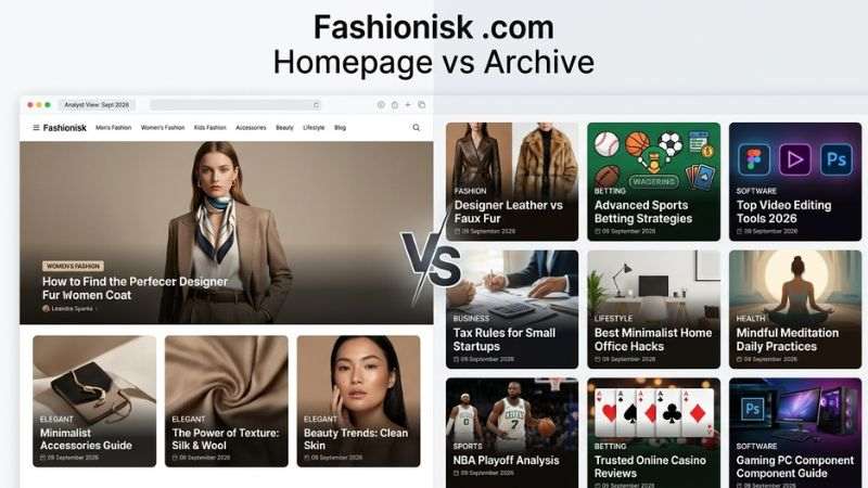 Fashionisk com Homepage vs Article List Archive