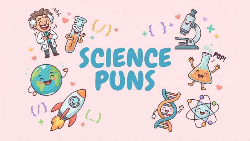 Science puns and jokes about chemistry, physics and biology