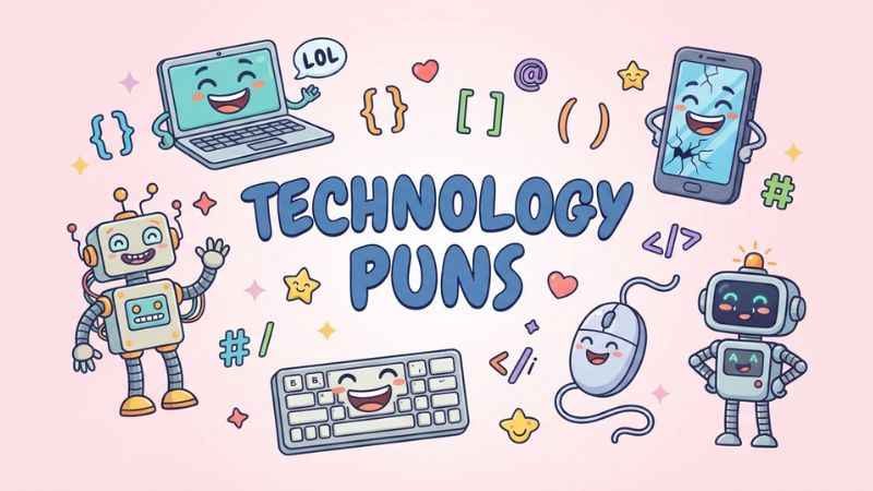 Technology puns and jokes about coding, computers and gadgets