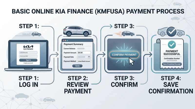 Steps to make a KMFUSA Kia Finance payment online